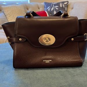 Coach Blake F3210G carryall oxblood top handle leather purse